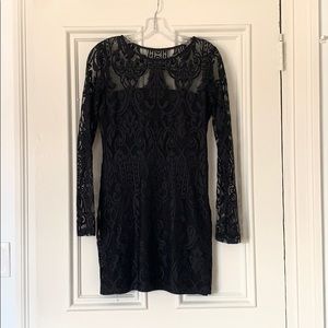 Alexis for Intermix Black Lace Cocktail Dress